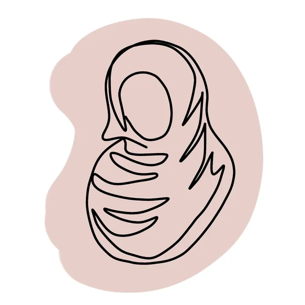 Hijab Traditionele Vrouwen Hoofdtooi Hijab Schematische Illustratie Van Hijab — Stockfoto