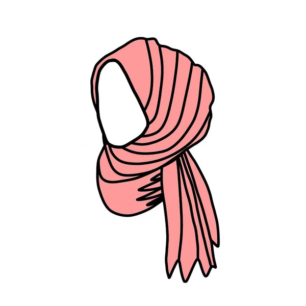 Hijab Traditional Women Headdress Hijab Schematic Illustration Hijab — Zdjęcie stockowe