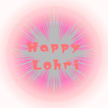 Lohri Holiday. Text on a beautiful background. Festive illustration of Happy Lochri for the festival