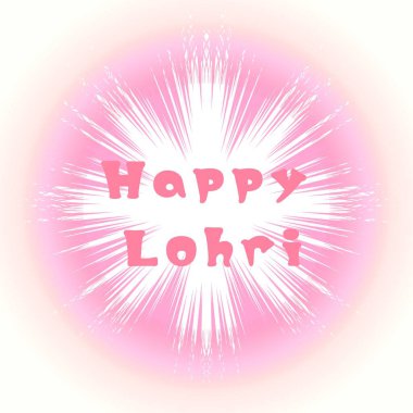 Lohri Holiday. Text on a beautiful background. Festive illustration of Happy Lochri for the festival