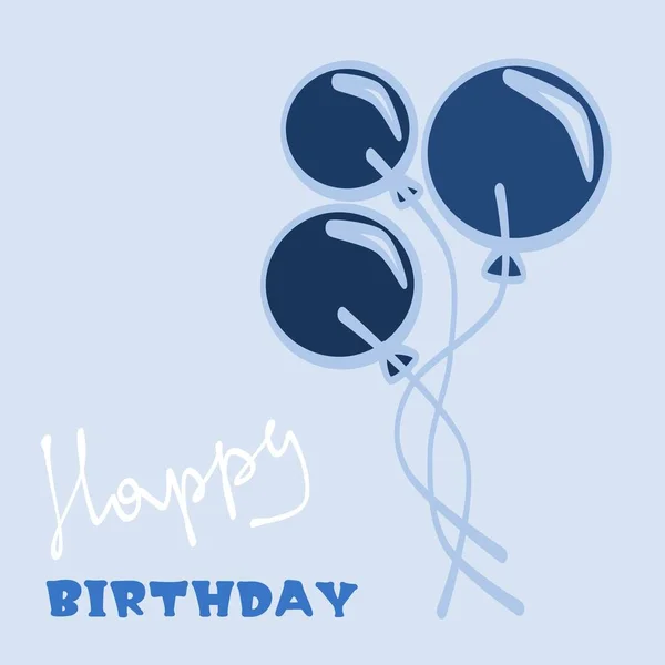 Alles Gute Zum Geburtstag Grußkarte Mit Dem Bild Von Luftballons — Stockfoto