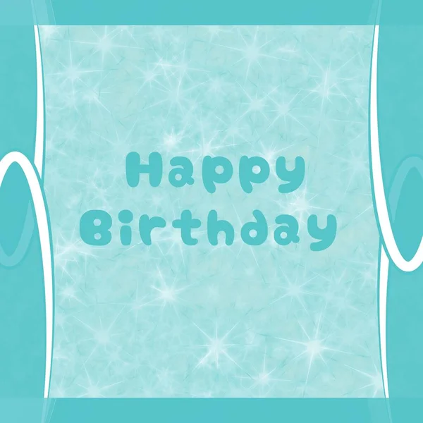 誕生日おめでとう 銘文付きグリーティングカード Happy Birthday — ストック写真