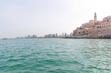 Jaffa old city and sea port. Panoramic view