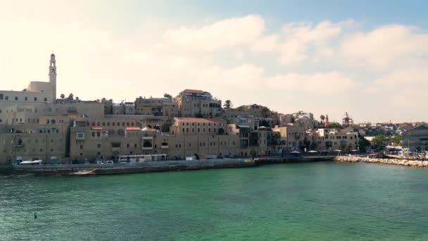 Tel Aviv Jaffa Aerial View Old Jaffa Port Saint Peters — Stock Video