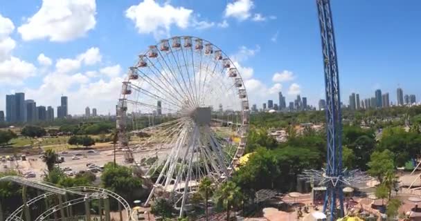 Tel Aviv Israel July 2022 Tel Aviv Amusement Park Luna — стокове відео