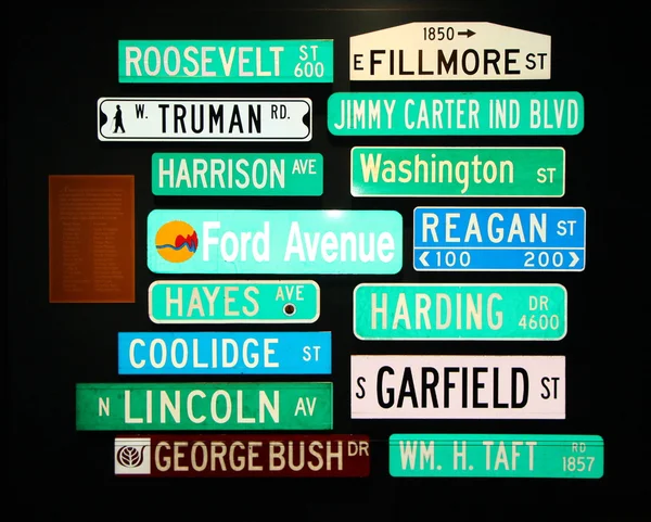 Presidentiële straatnaamborden — Stockfoto