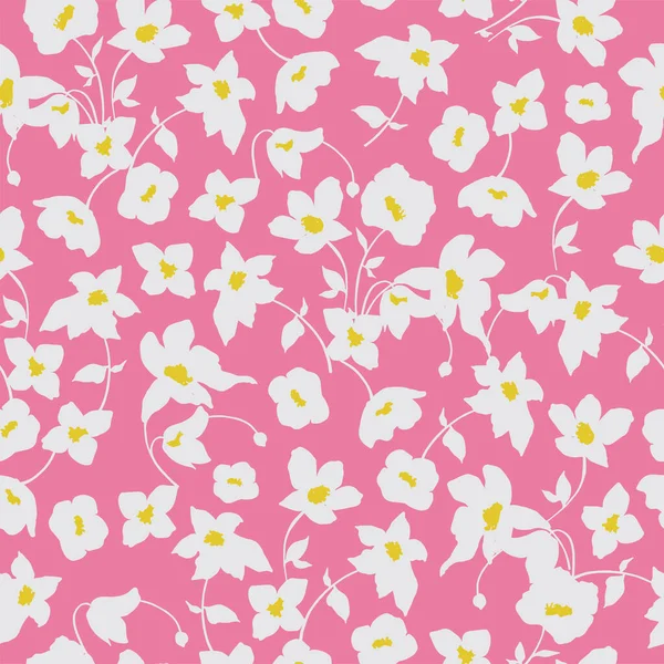 Vektör soyut çiçek illüstrasyonu kusursuz tekrarlanmayan desen moda kumaşı ev dekoru baskı tekstil dijital sanat eseri