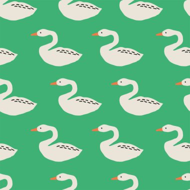 Şirin ördek hayvan resimleme motifi. Kusursuz tekrarlanmayan tasvirler. Mutfak baskısı, tekstil dijital sanat eserleri.