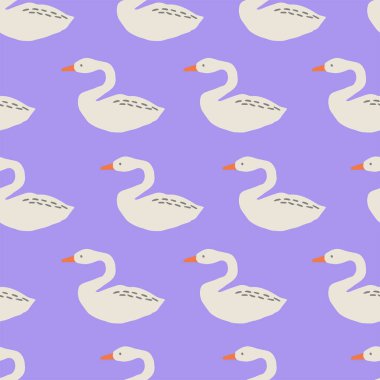 Şirin ördek hayvan resimleme motifi. Kusursuz tekrarlanmayan tasvirler. Mutfak baskısı, tekstil dijital sanat eserleri.