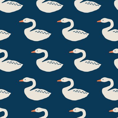 Şirin ördek hayvan resimleme motifi. Kusursuz tekrarlanmayan tasvirler. Mutfak baskısı, tekstil dijital sanat eserleri.