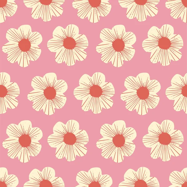 Διάνυσμα Απλή Απεικόνιση Λουλούδι Απρόσκοπτη Επαναλαμβανόμενο Μοτίβο Μόδας Και Διακόσμηση — Διανυσματικό Αρχείο