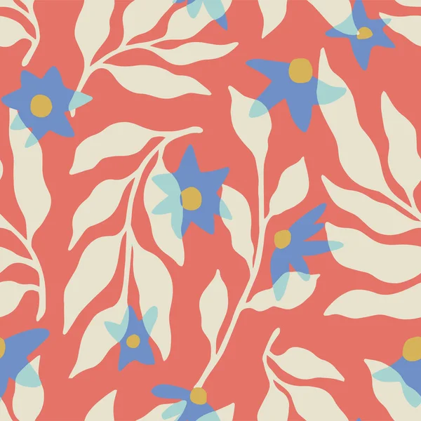 Vektör yaprağı ve çiçek katmanları örnekleme kusursuz tekrarlama modave ev dekorasyonu dijital sanat eserleri