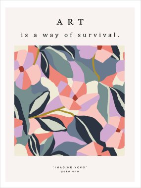 Vektör soyut katmanları çiçek illüstrasyonu sanat poster dijital sanat eserleri