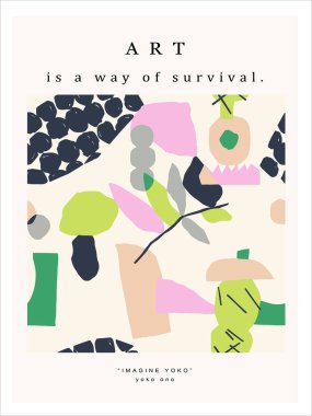 Vektör karalama geometrik illüstrasyon sanat poster dijital sanat