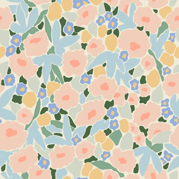 Illustration Vectorielle Fleur Ditsy Motif Répétition Sans Couture — Image vectorielle