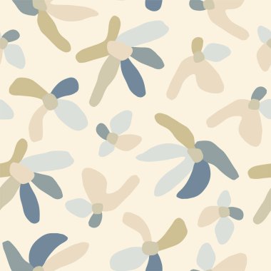 Şirin çiçek illüstrasyonu kusursuz tekrarlama deseni