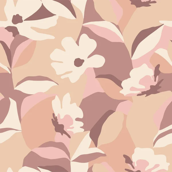 Şirin çiçek illüstrasyonu kusursuz tekrarlama deseni