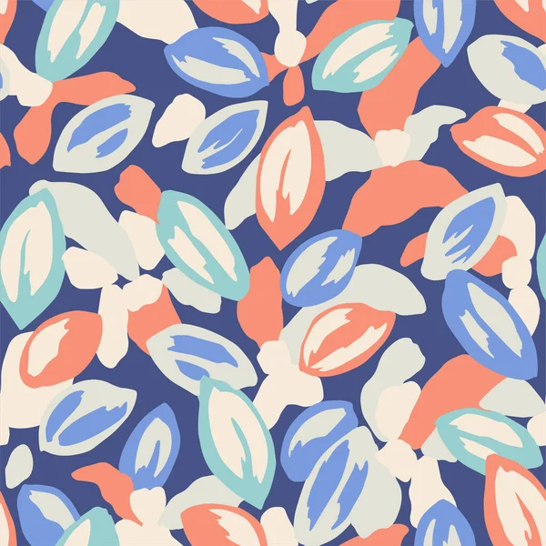 Vektör yaprağı doğa temalı kusursuz tekrarlama deseni