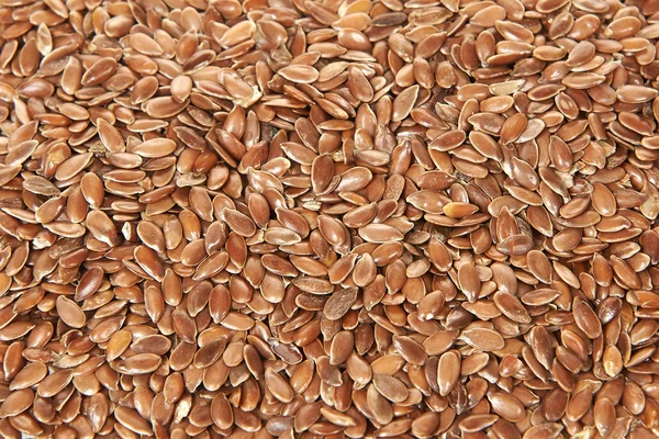 Brown flax seeds — Stock Photo, Image