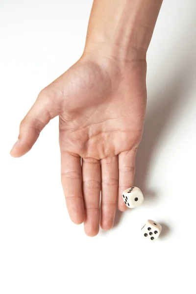 Rolling the dices — Stock Photo, Image