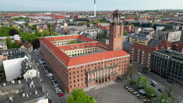 Vista Aérea Câmara Municipal Frederiksberg — Vídeo de Stock