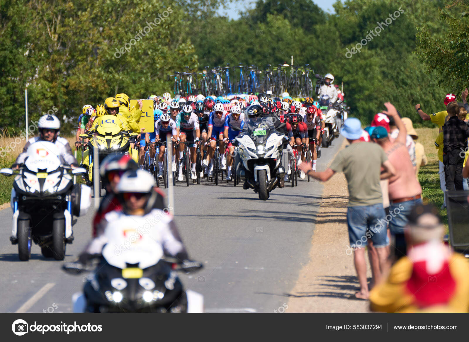 Tour France 2022 Stage Two Reersoe Denmark Stock Editorial Photo © DennisJacobsen 583037294