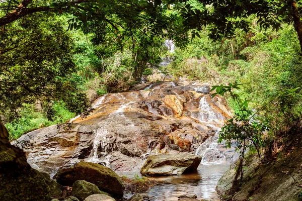 Muang Cachoeira Koh Samui Island Tailândia Namuang Cachoeira Corrente Água — Fotografia de Stock