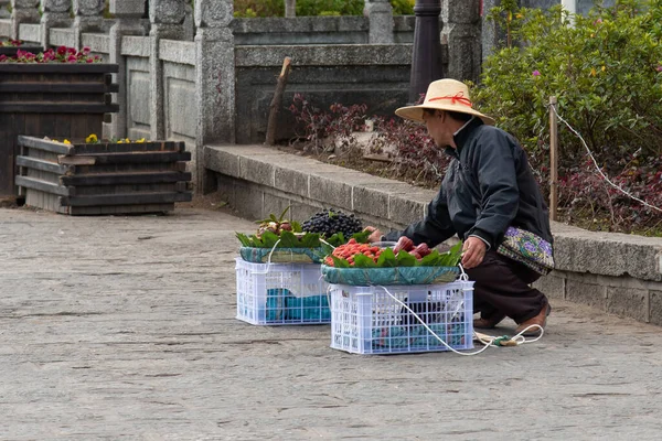 Dali China Лютий 2019 Базарі Їжа Продається Туристам — стокове фото