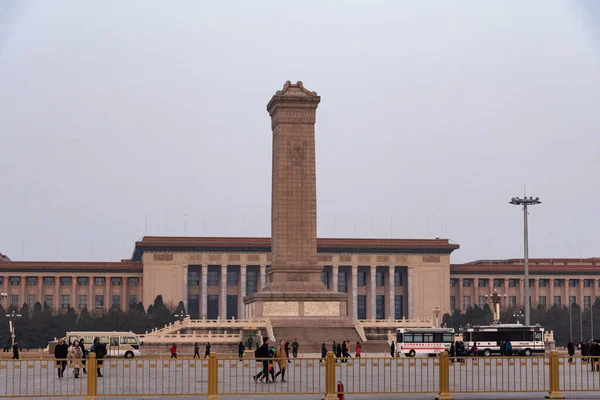 Febbraio 2020 Piazza Tiananmen Grande Piazza Pechino Così Chiamata Tiananmen — Foto Stock