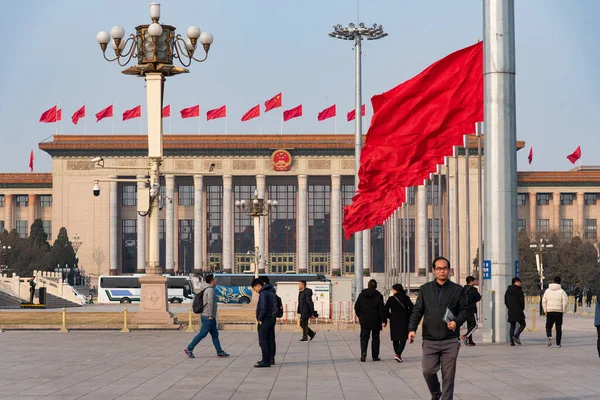 Februar 2020 Der Tiananmen Platz Ist Der Große Platz Peking — Stockfoto