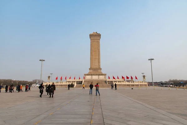 February 2020 Tiananmen Square Large Square Beijing Named Tiananmen Gate — Stock Photo, Image
