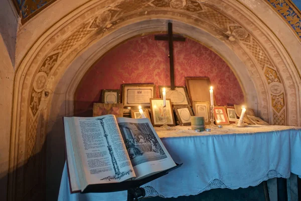 Septiembre 2021 Italia Pequeña Capilla Castillo Abandonado Urbex — Foto de Stock