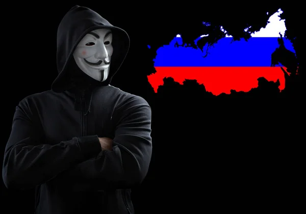 Beeld Van Anonieme Cyber Aanval Bedreiging Hacker Aanval — Stockfoto