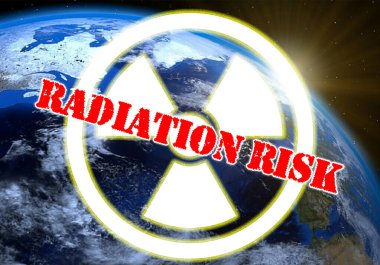 Mart 2022, Dünya 'nın radyoaktivite tehlike sembollü görüntüsü
