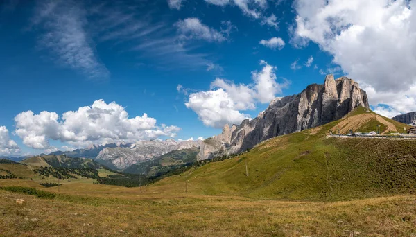 Září 2021 Pohled Piz Boe Vyfocený Průsmyku Sella — Stock fotografie