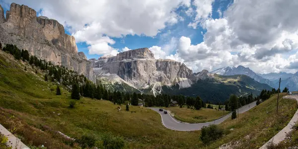 Septiembre 2021 Vista Piz Boe Fotografiada Desde Paso Sella —  Fotos de Stock