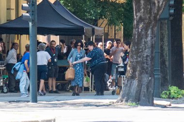 July 2022, Italy. Penelope Cruz star in Modena on the set of the film about the life of Enzo Ferrari film signed Michael Mann.