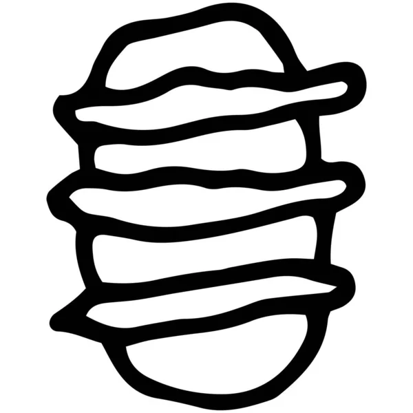 Η εικόνα της πάστας RADIATORE. σχέδιο ξηρής μικρής πάστας, με λωρίδες όγκου, διανυσματικό στοιχείο από ξηρή πάστα, σχεδιασμένο με ένα απομονωμένο μαύρο περίγραμμα σε στυλ σκίτσο. Ιταλική RADIATORE — Διανυσματικό Αρχείο