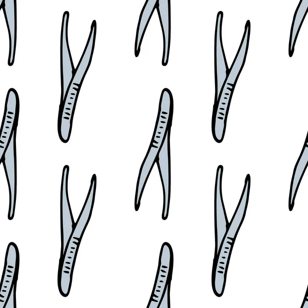 Medycyna Symbol Ikona Wektor Wzór Szary Medyczne Skalpels Vector Wzór — Wektor stockowy