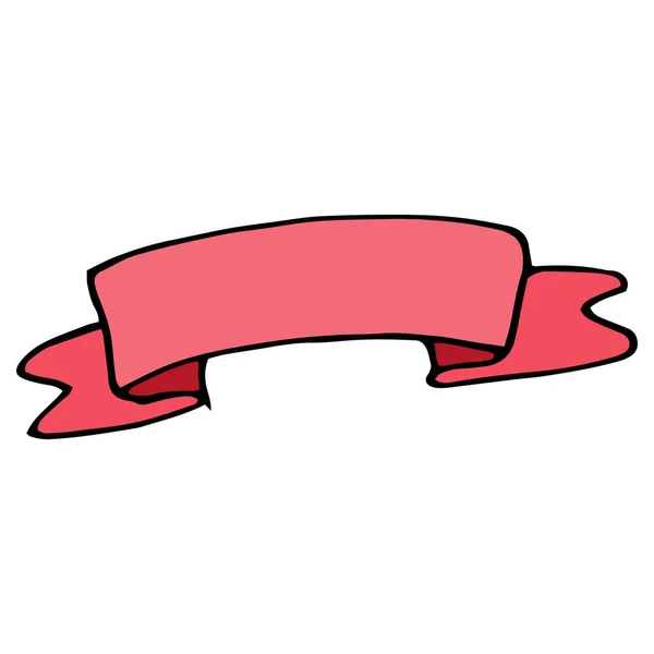 Векторний Малюнок Значка Стрічки Рожевий Колір Банера Ізольований Елемент Банера — стоковий вектор