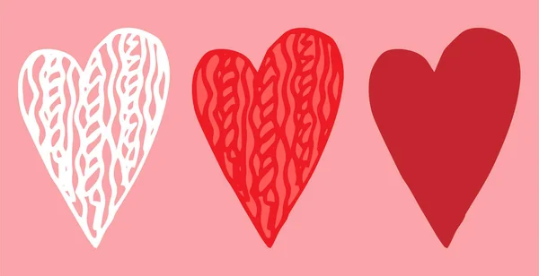 Καρδιά Εικονίδιο Διάνυσμα Ένα Σύνολο Κόκκινες Καρδιές Ένα Μοτίβο Των — Διανυσματικό Αρχείο