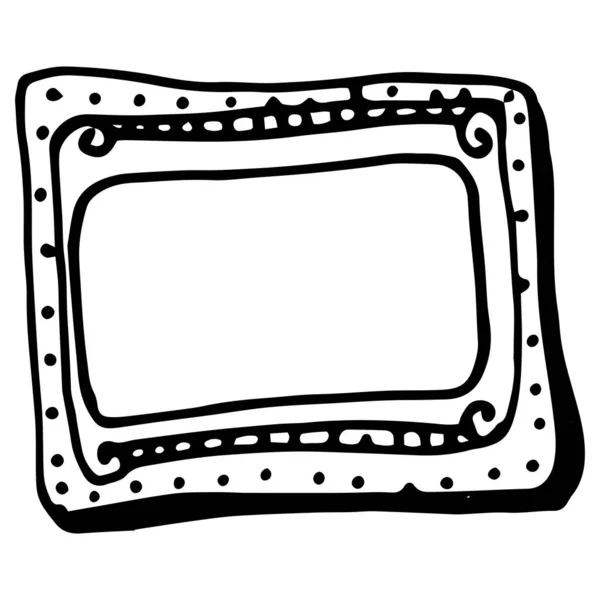 Vetor Retangular Frame Com Cantos Arredondados Com Uma Textura Pontos — Vetor de Stock