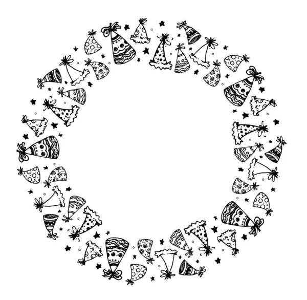 Cartoon Doodle Καλύμματα Διακοπών Για Σχεδιασμό Εκτύπωσης Στρογγυλό Μοτίβο Των — Διανυσματικό Αρχείο