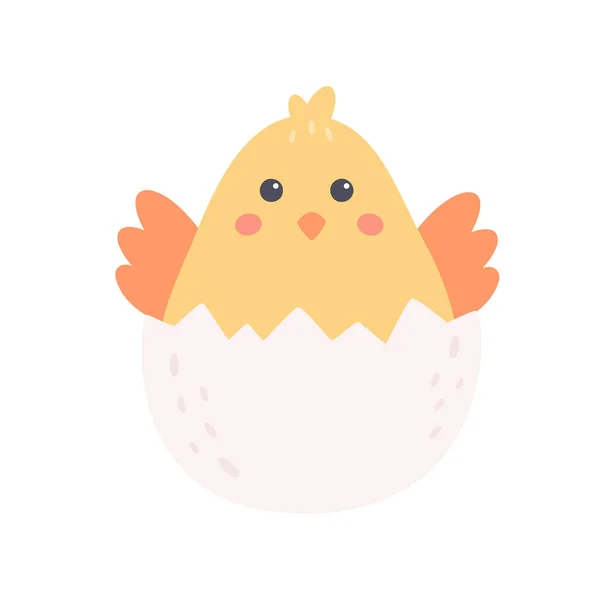 Χαριτωμένο κοτόπουλο. Ο χαρακτήρας του Πάσχα. Χειροκίνητη διανυσματική απεικόνιση — Διανυσματικό Αρχείο