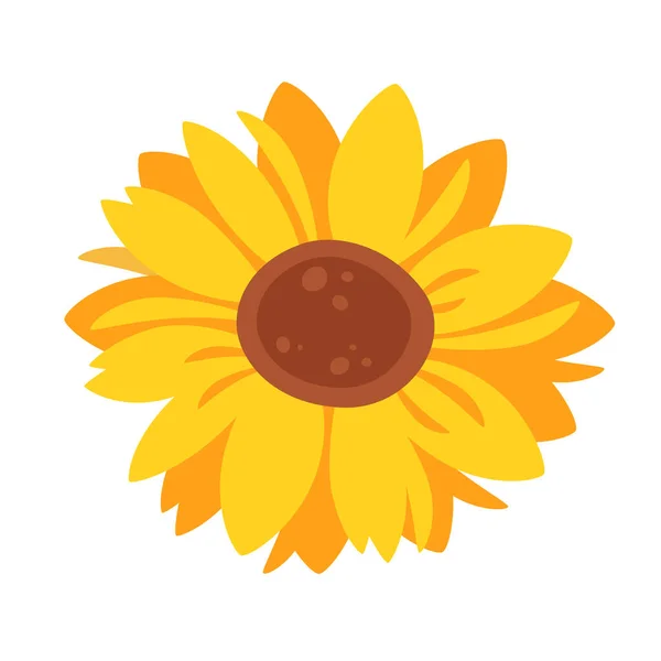 Girassol, flor de verão. Símbolo da Ucrânia. Ilustração vetorial — Vetor de Stock
