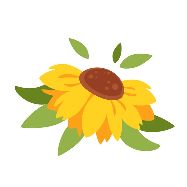 Sunflower, summer flower. Symbol of Ukraine. Vector illustration — Stock Vector