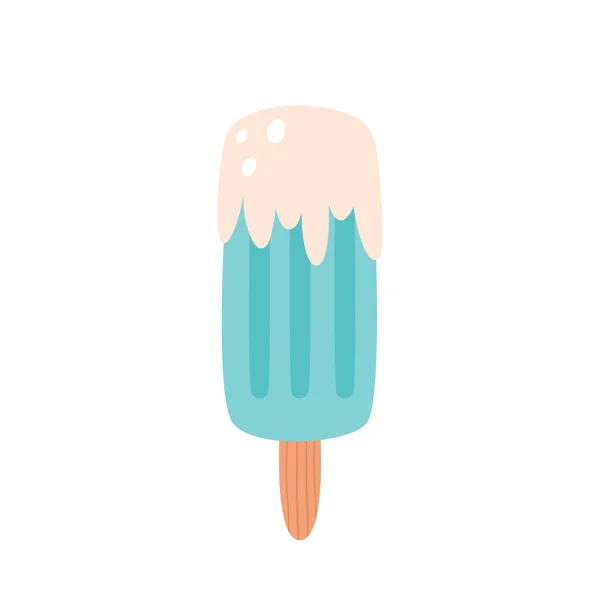 Ijslolly Vruchtenijs Zomer Hallo Zomer Vectorillustratie — Stockvector