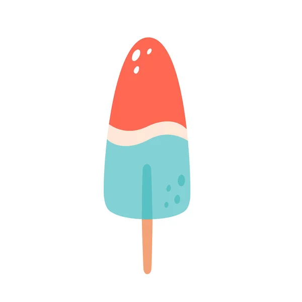 Мороженое Фруктовое Мороженое Лето Привет Лето Векторная Иллюстрация — стоковый вектор