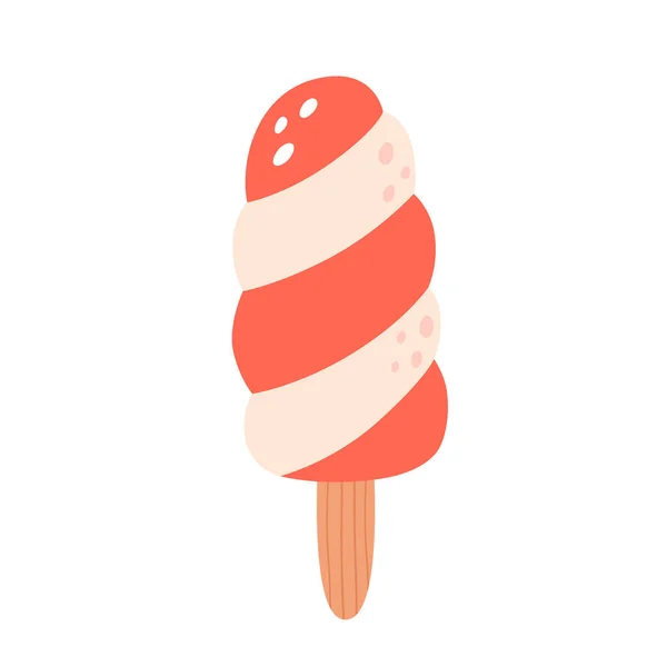 Ice Lolly Fruit Ice Cream Summertime Hello Summer Vector Illustration — Stock Vector