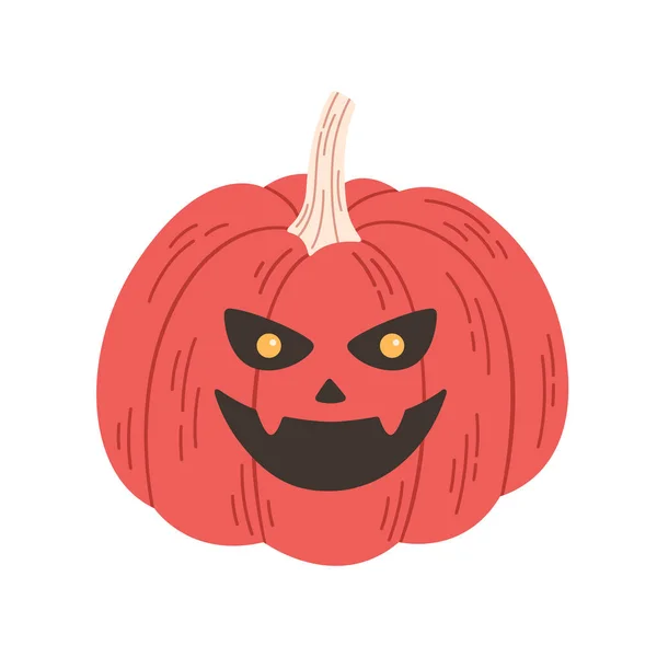 Zucca Halloween Jack Lanterna Buon Halloween Dolcetto Scherzetto Illustrazione Vettoriale — Vettoriale Stock